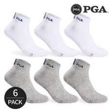PGA PGA 남성 넥배색 바닥패턴 발목양말 6P_MX, FREE