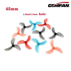 Gemfan45mm 2 블레이드3 블레이드 PC 프로펠러 T마운트 1mm 15mm FPV 프리스타일 타이니후프 드론용 DIY 부품 12 쌍, 9.12Pair 1mm Gray, 9)12Pair 1mm Gray