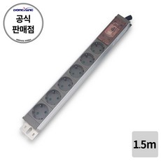 동양전자 국내산 6구 알루미늄 고용량 멀티탭, 1개, 2m