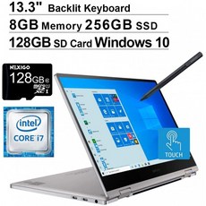 2020 Samsung_ 노트북 9 Pro 13 FHD 1080P 터치 스크린 2-in-1 노트북 | 최대 4.6GHz의 Intel Core i7-8565U | 8GB RAM | 256G, 1, 단일옵션, 단일옵션