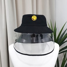 아기 벙거지모자 자수 유아 방역 안면마스크 버킷햇