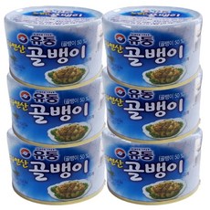 유동 자연산 골뱅이, 140g, 6개