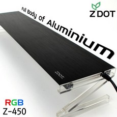 샘아쿠아 ZDOT 지닷 슬림 LED조명 Z-450 블랙 45cm (RGB 수초조명), 1개