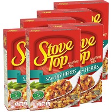 Stove Top Savory Herbs Stuffing Mix 스토브탑 세이버리 허브 스터핑 믹스 170g 6팩, 6개