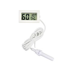 파충류용 디지털 온도계 습도계 거북이 테라리움 어항 탱크 온도, 4.Square-White, 1개