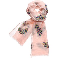 J Fashion Accessories 여성의 프리미엄 컬렉션 쉬어 소프트 자수 코튼 스카프