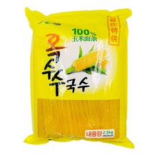 터보마켓 중국수입 중국식품 옥수수면(큰포장) 옥수수100% 중국국수 2.5kg