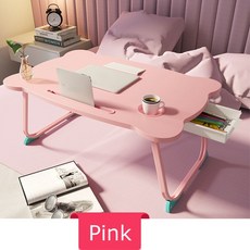 누워서 노트북 거치대 침대 휴대용 러시아어 접이식 스탠드 홀더 공부 테이블 책상 나무 컴퓨터 소파 차 서빙, [01] Pink 2, 1개