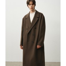 드로우핏 DRAW FIT 프리미어 퓨어 캐시미어 로브 더블 코트 [DARK BROWN]