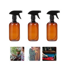 260870 가정용 빈 스프레이 병 누출 에센셜 오일 앰버 분무기 500ml 4 개, Brown, 4개