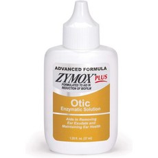  히드로코르티손이 없는 강아지와 고양이를 위한 지목스 어드밴스드 포뮬러 오틱 플러스 효소 귀 솔루션 1.25온스 