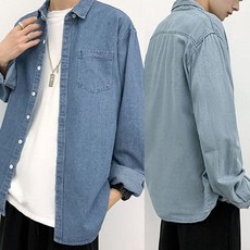 남여공용 청 데님셔츠 (W995D64)