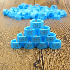 100pcs 버드 클립 링 ID 8mm 플라스틱 디지털 마크업 앵무새 비둘기 10 색 마킹 훈련 발 001-100, [07] 하늘색, 1개