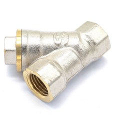 암 와셔 도금 필터 밸브 압력 1 황동 Y BSPP 에어컨 제트 스트레이너, 1/4" BSP, 1개