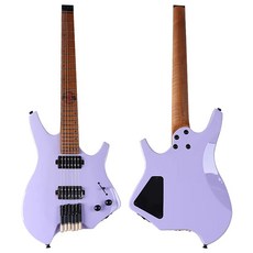 기타 취미생활 입문용 헤드리스 일렉트릭 기타 여행용 고광택 전문 6 현 미니 휴대용 30 인치, 2.M2 Purple matte - 30 Inches