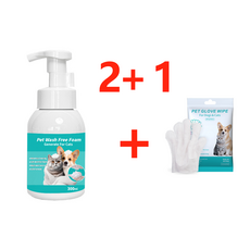 차도바리 애견드라이버블 강아지&고양이 클렌징바디워시300ml*2, 애견 손싸개, 3세트 - 독샤워