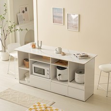  나무뜰 올라 포세린 세라믹/인조 대리석 아일랜드 식탁 홈바, 올라 세라믹 식탁 1700 YDF205C, 화이트세라믹 