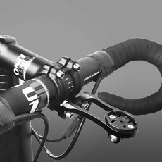 자전거 마운트 익스텐더 가민 브라이튼 브라켓 알루미늄재질 라이트 액션캠 속도계 라이트 거치대, 블랙