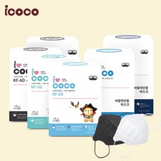아이코코 국산 KFAD 비말마스크 새부리형 블랙 화이트 소형 대형, [블랙] 소형L - 25매