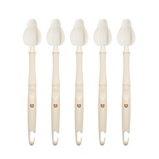 리에또 클린 롱 젖꼭지솔 텀블러 물병 젖병 세척솔, 5개, 롱 오트밀 5P