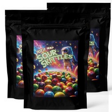 Sour Fruit Skitts (오리지널) 동결 건조 3팩 각 34g(1.2온스)