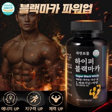 자연보물 블랙마카 파워업 영양제 남성 활력제 L-아르기닌 흑마늘 흑삼 굴 야관문 피로 해소 면역력 강화 대용량 영양제, 1개, 120정