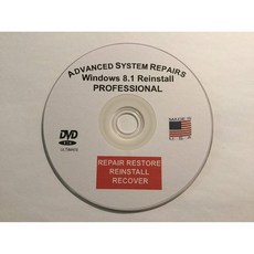 고급 시스템 수리 Windows 8.1 Pro. 32비트 및 64비트 재설치 복원 복구 DVD 수리와 호환됩니다.