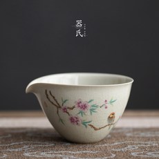 우르보스 도자기찻잔 기씨 옛 푸르다 유약 공도배 가정용 쿵푸 개봉함 분다기 공배 균등하게 티 바다에 쓰러지다 다구, 옛 푸르다 유약 공배 왜형 도운