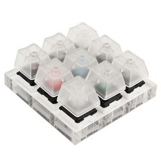 아크릴 키보드 테스터 9 클리어 Keycap 샘플러 체리 MX 스위치 기계 키보드 반투명 Keycaps 테스트 도구, 한개옵션, 한개옵션