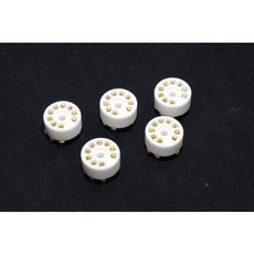 SMAKN 5 PCS 세라믹 금도금 9pin B9A PCB 마운트 튜브 소켓 12AX7/ ECC83/ 1, 상세내용참조