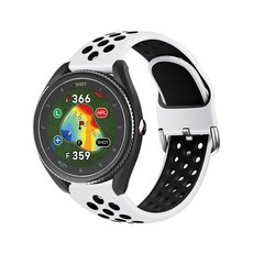 스페이스쉴드 보이스캐디 VOICE CADDIE T9 45mm 호환 스포티 밴드 실리콘 시계줄 밴드 스트랩 14color, 화이트블랙