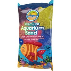 CLASSIC SAND PLAY 담수 및 염수 탱크용 천연 수족관 모래 40lb. 백 필터 수명 여과 공정 개선 세척 전 미세, 40 lb, 1개