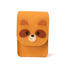 [바이오피스] 가죽 가방 만들기 재료 캐릭터 공예 DIY 키트 세트 반제품 동물 바느질 체험 학습 미술 가정 교구 애니멀 수제 공방 단체 행사 초등 학생 크로스백 소지품, 크로스백(너구리)