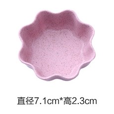 [요요중국]MENGXI 작은 접시 가정용 주방 요리 조미료 요리 창의 플라스틱 원형 피클 식기 담그다, 01.꽃 모양의 노르딕 파우더, 단일옵션