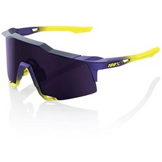 100% SPEEDCRAFT 스포츠 퍼포먼스 사이클링 선글라스 HD 교체 가능한 렌즈 포함 경량 TR90 프레임 Bora Hans Grohe 팀 화이트 - 히퍼 실버 미러_렌, 프리 사이즈, 매트 메탈릭 디지털 브라이트 - 다크 퍼플 렌즈