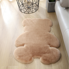 곰돌이 러그 부드러운 인테리어 카페트, 화이트L