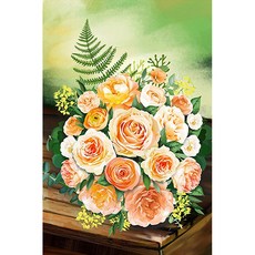 보석십자수꽃다발