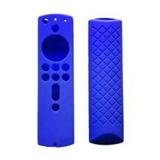 Amazon Fire TV 스틱을위한 케이스 보호기 4K 원격 컨트롤러 액세서리를위한 쉘 커버 리모컨을위한 슬립 실리콘 보호 방지 실리콘 보호, 진한 파랑