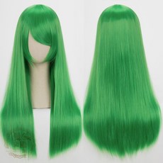 여성 패션 통가발 헤어피스 60cm 48컬러, Q 번호 녹색(081), 1개