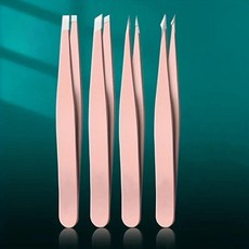 전문 트위저 눈썹 제모 스플린터에 적합 쉽고 제거, 2.Rose Gold 4 Pcs, 1개