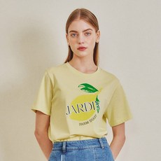 올리브데올리브 레몬 프린트 티셔츠 OW3ME4300