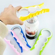 멀티 만능 오프너 병따개 페트병 잼병 뚜껑 따개, 옐로우