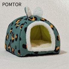 POMTOR 고양이집 강아지집 숨숨집 하우스, 1개, 피콕 블루