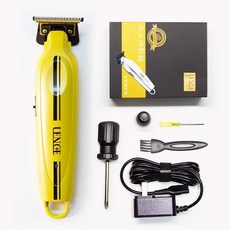 수중 모터 LENCE PRO 남성용 전문 헤어 클리퍼 올 메탈 이발 마감 기계 브러시리스 커터 7200RPM 트리머, 1개