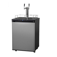 생맥주케그 맥주 냉장고 업소용 살얼음 생맥 기계 디스펜서, 조절 블랙 더블 헤드, 케그 / 양방향 조절식 수도꼭지 블랙
