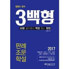 형법의 정석 3백형 판례 조문 학설(2017):경찰순경 승진 간부 법원 검찰 법원행시 사법시험, 서울고시각