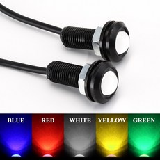 2pcs 18mm 낮 실행 조명 자동차 led 독수리 눈 drl 12v 백업 전 주차 신호 램프, 빨간