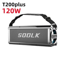 SODLK T200plus 120W 고출력 블루투스 스피커 홈 시어터 스테레오 야외 무선 서브 우퍼 휴대용 tws 오디오, 01 Without microphone, 01 Without microphone