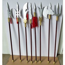 소품칼 삼국지 고대 영화 연극용 소품 창 코스튬 여포 관도 80cm, 1개, 80cm 삼첨양날칼