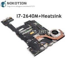 NOKOTION 레노버 씽크패드 X220 X220I 노트북 마더보드 I7-2640M CPU DDR3 방열판 포함 04Y1834 04Y1835 04Y1836, 03 I5-2430M CPU, 1개